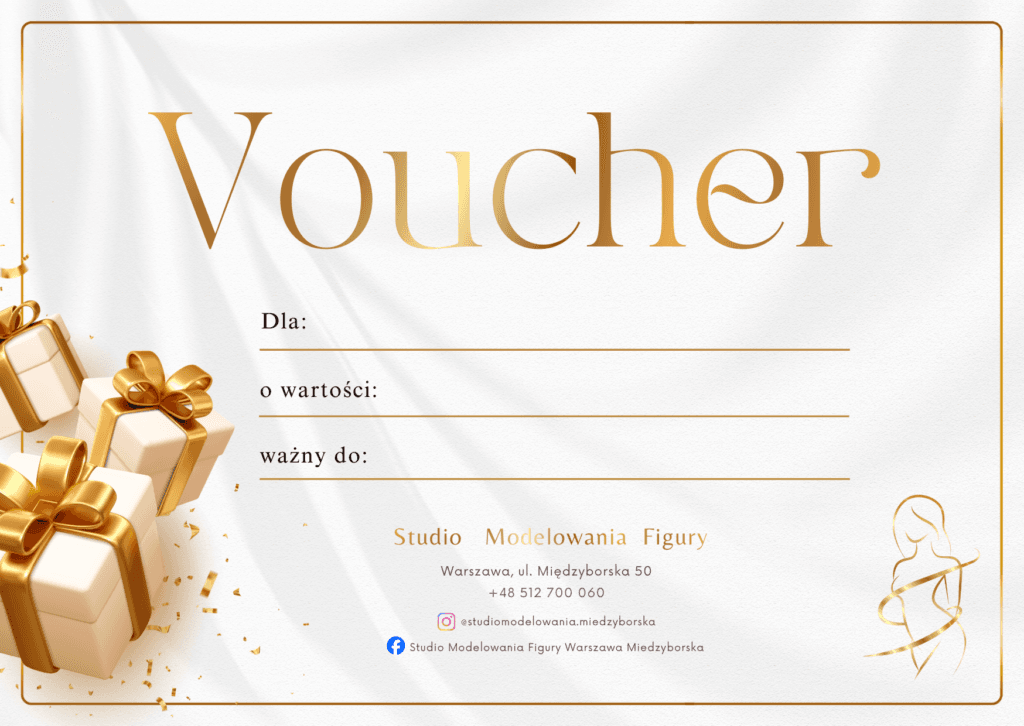 Voucher podarunkowy na zabiegi kosmetyczne Studio Modelowania Figury